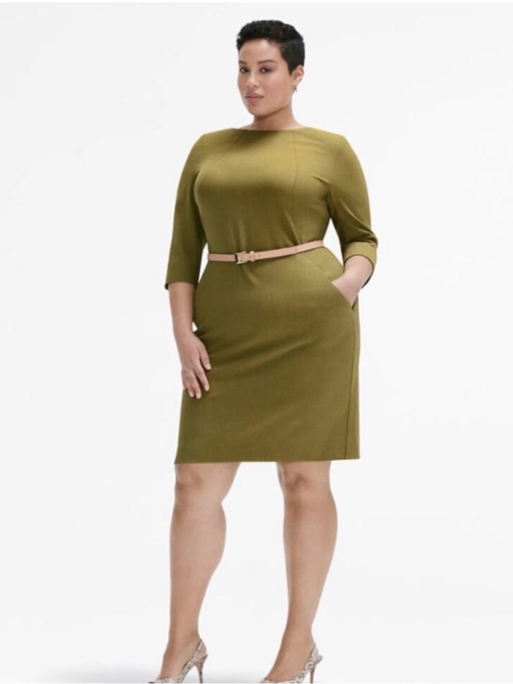 MM. Lafleur Etsuko Dress in Olive size +1